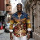 Kenya Christmas African Holy Family Long Sleeve Button Shirt Savanna Sunset Baby Jesus