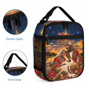 Kenya Christmas African Holy Family Lunch Bag Savanna Sunset Baby Jesus