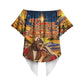 Kenya Christmas African Holy Family Off Shoulder Wrap Waist Top Savanna Sunset Baby Jesus