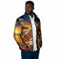 Kenya Christmas African Holy Family Padded Jacket Savanna Sunset Baby Jesus