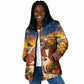 Kenya Christmas African Holy Family Padded Jacket Savanna Sunset Baby Jesus