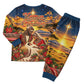 Kenya Christmas African Holy Family Christmas Pajama Set Savanna Sunset Baby Jesus