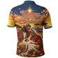 Kenya Christmas African Holy Family Polo Shirt Savanna Sunset Baby Jesus