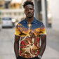 Kenya Christmas African Holy Family Polo Shirt Savanna Sunset Baby Jesus