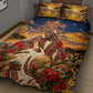 Kenya Christmas African Holy Family Quilt Bed Set Savanna Sunset Baby Jesus