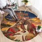 Kenya Christmas African Holy Family Round Carpet Savanna Sunset Baby Jesus