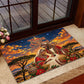 Kenya Christmas African Holy Family Rubber Doormat Savanna Sunset Baby Jesus