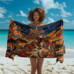 Kenya Christmas African Holy Family Sarong Savanna Sunset Baby Jesus