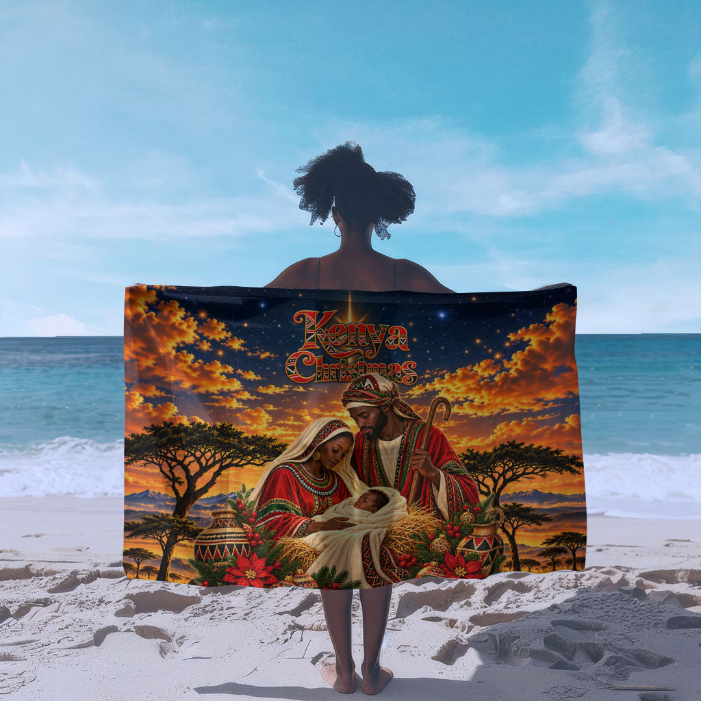 Kenya Christmas African Holy Family Sarong Savanna Sunset Baby Jesus