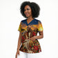 Kenya Christmas African Holy Family Scrub Top Savanna Sunset Baby Jesus
