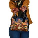 Kenya Christmas African Holy Family Shoulder Handbag Savanna Sunset Baby Jesus