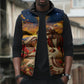 Kenya Christmas African Holy Family Sleeveless Puffer Jacket Savanna Sunset Baby Jesus