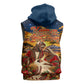 Kenya Christmas African Holy Family Sleeveless Zip Hoodie Savanna Sunset Baby Jesus