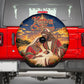 Kenya Christmas African Holy Family Spare Tire Cover Savanna Sunset Baby Jesus