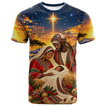 Kenya Christmas African Holy Family T shirt Savanna Sunset Baby Jesus