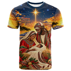 Kenya Christmas African Holy Family T shirt Savanna Sunset Baby Jesus