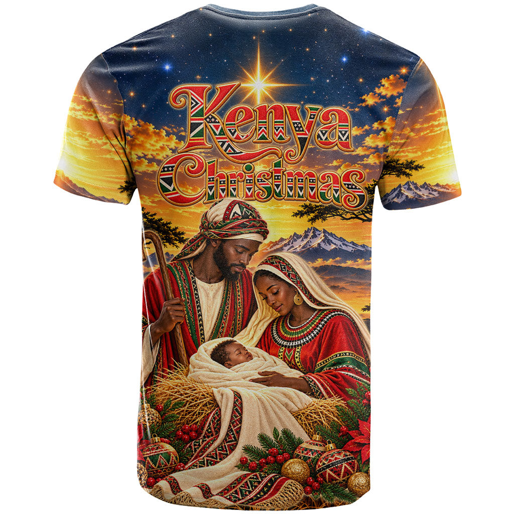 Kenya Christmas African Holy Family T shirt Savanna Sunset Baby Jesus