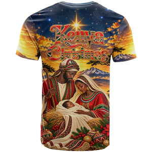 Kenya Christmas African Holy Family T shirt Savanna Sunset Baby Jesus