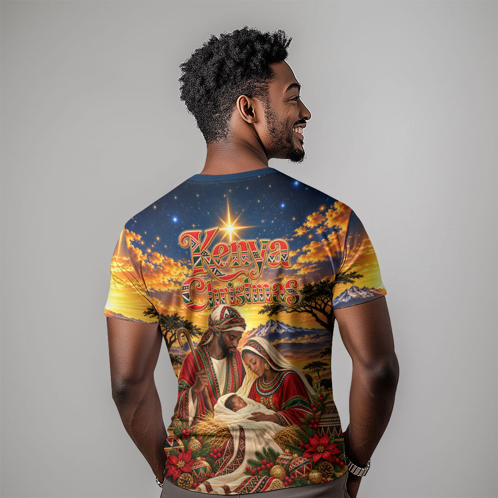 Kenya Christmas African Holy Family T shirt Savanna Sunset Baby Jesus