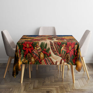 Kenya Christmas African Holy Family Tablecloth Savanna Sunset Baby Jesus