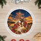 Kenya Christmas African Holy Family Tree Skirt Savanna Sunset Baby Jesus