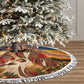 Kenya Christmas African Holy Family Tree Skirt Savanna Sunset Baby Jesus