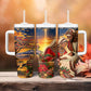 Kenya Christmas African Holy Family Tumbler With Handle Savanna Sunset Baby Jesus