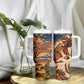 Kenya Christmas African Holy Family Tumbler With Handle Savanna Sunset Baby Jesus