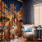 Kenya Christmas African Holy Family Window Curtain Savanna Sunset Baby Jesus