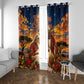 Kenya Christmas African Holy Family Window Curtain Savanna Sunset Baby Jesus