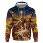 Kenya Christmas African Holy Family Zip Hoodie Savanna Sunset Baby Jesus