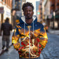 Kenya Christmas African Holy Family Zip Hoodie Savanna Sunset Baby Jesus