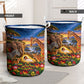 Zimbabwe Christmas Holy Family Laundry Basket African Safari Wildlife Savanna Sunset Baby Jesus