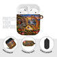 Zimbabwe Christmas Holy Family AirPods Case African Safari Wildlife Savanna Sunset Baby Jesus