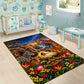 Zimbabwe Christmas Holy Family Area Rug African Safari Wildlife Savanna Sunset Baby Jesus