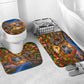 Zimbabwe Christmas Holy Family Bathroom Set African Safari Wildlife Savanna Sunset Baby Jesus