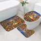 Zimbabwe Christmas Holy Family Bathroom Set African Safari Wildlife Savanna Sunset Baby Jesus