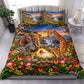 Zimbabwe Christmas Holy Family Bedding Set African Safari Wildlife Savanna Sunset Baby Jesus