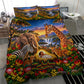Zimbabwe Christmas Holy Family Bedding Set African Safari Wildlife Savanna Sunset Baby Jesus
