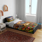 Zimbabwe Christmas Holy Family Bedding Set African Safari Wildlife Savanna Sunset Baby Jesus