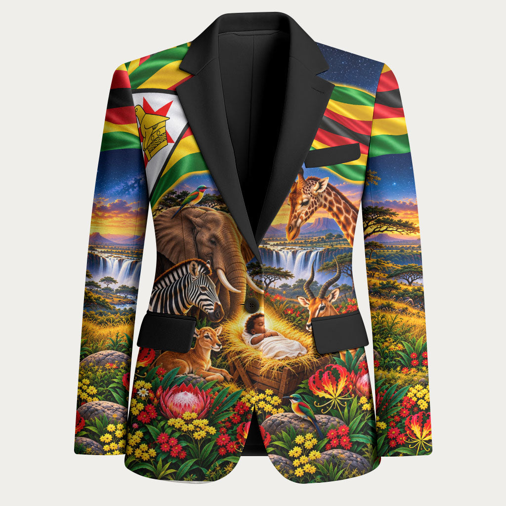 Zimbabwe Christmas Holy Family Blazer African Safari Wildlife Savanna Sunset Baby Jesus
