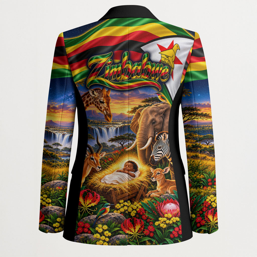 Zimbabwe Christmas Holy Family Blazer African Safari Wildlife Savanna Sunset Baby Jesus