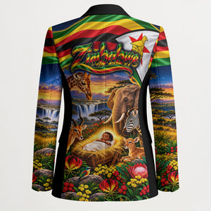 Zimbabwe Christmas Holy Family Blazer African Safari Wildlife Savanna Sunset Baby Jesus