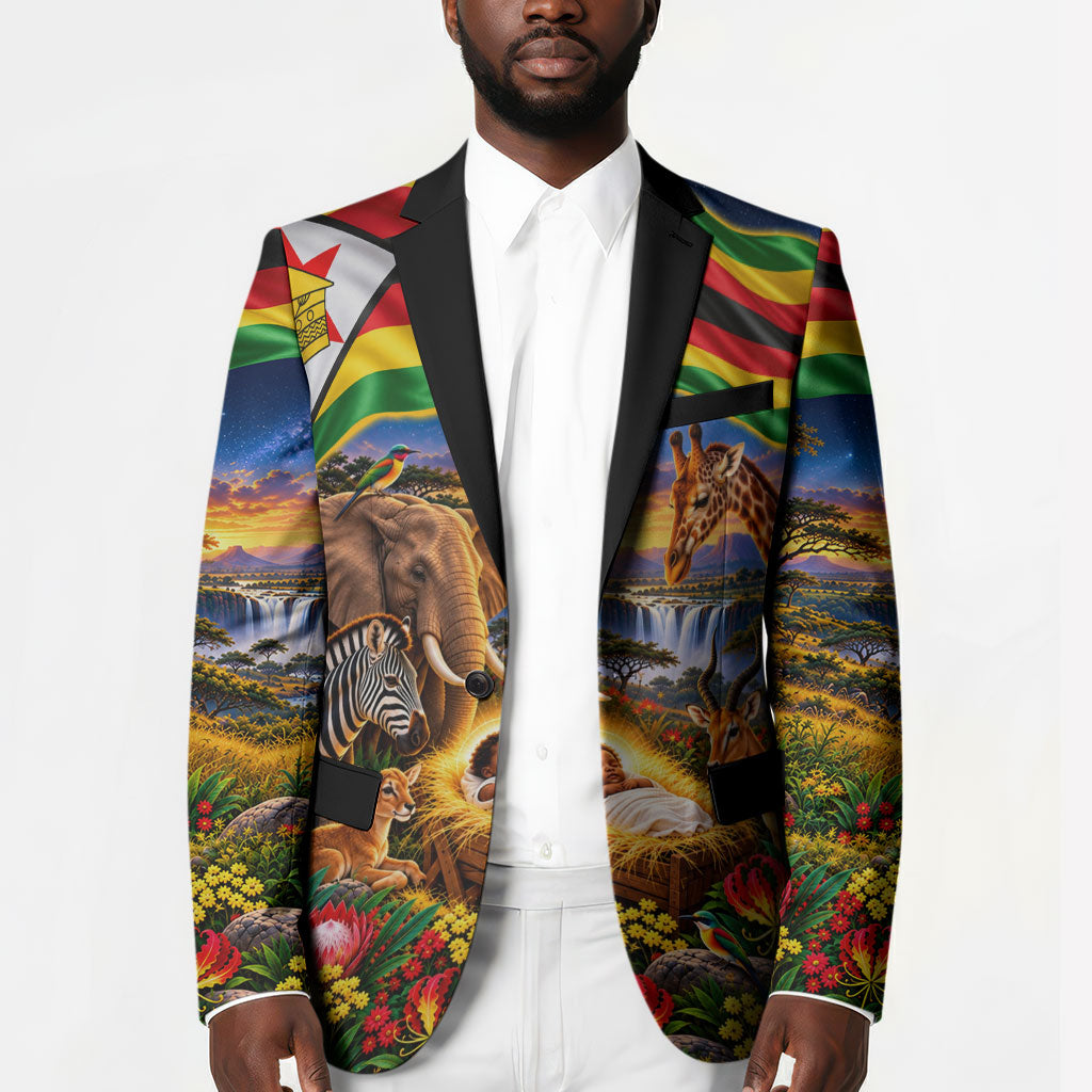 Zimbabwe Christmas Holy Family Blazer African Safari Wildlife Savanna Sunset Baby Jesus