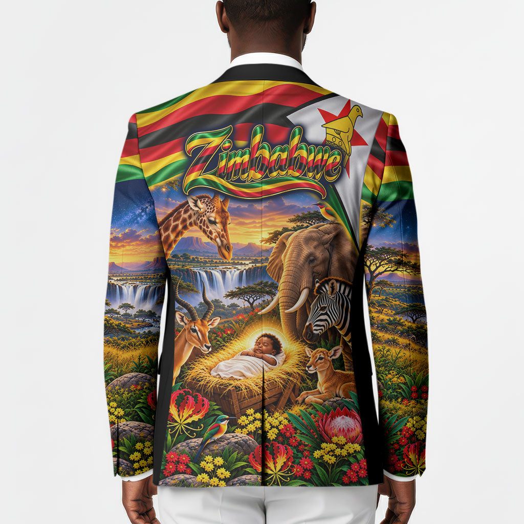 Zimbabwe Christmas Holy Family Blazer African Safari Wildlife Savanna Sunset Baby Jesus