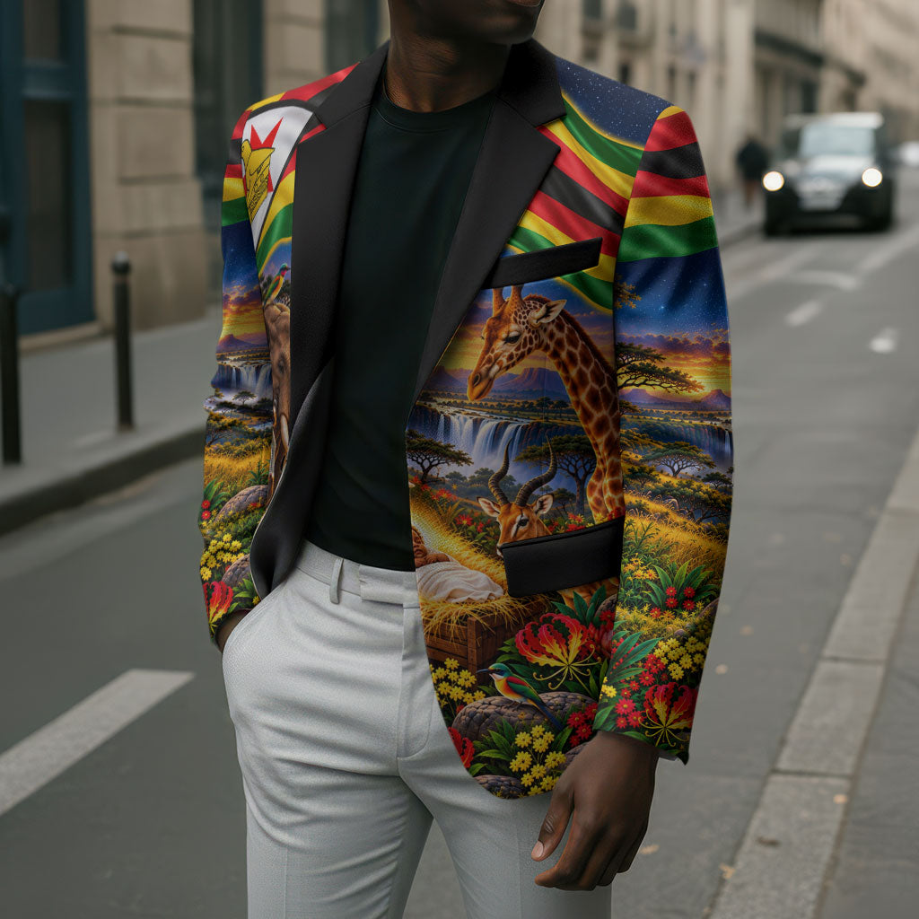 Zimbabwe Christmas Holy Family Blazer African Safari Wildlife Savanna Sunset Baby Jesus