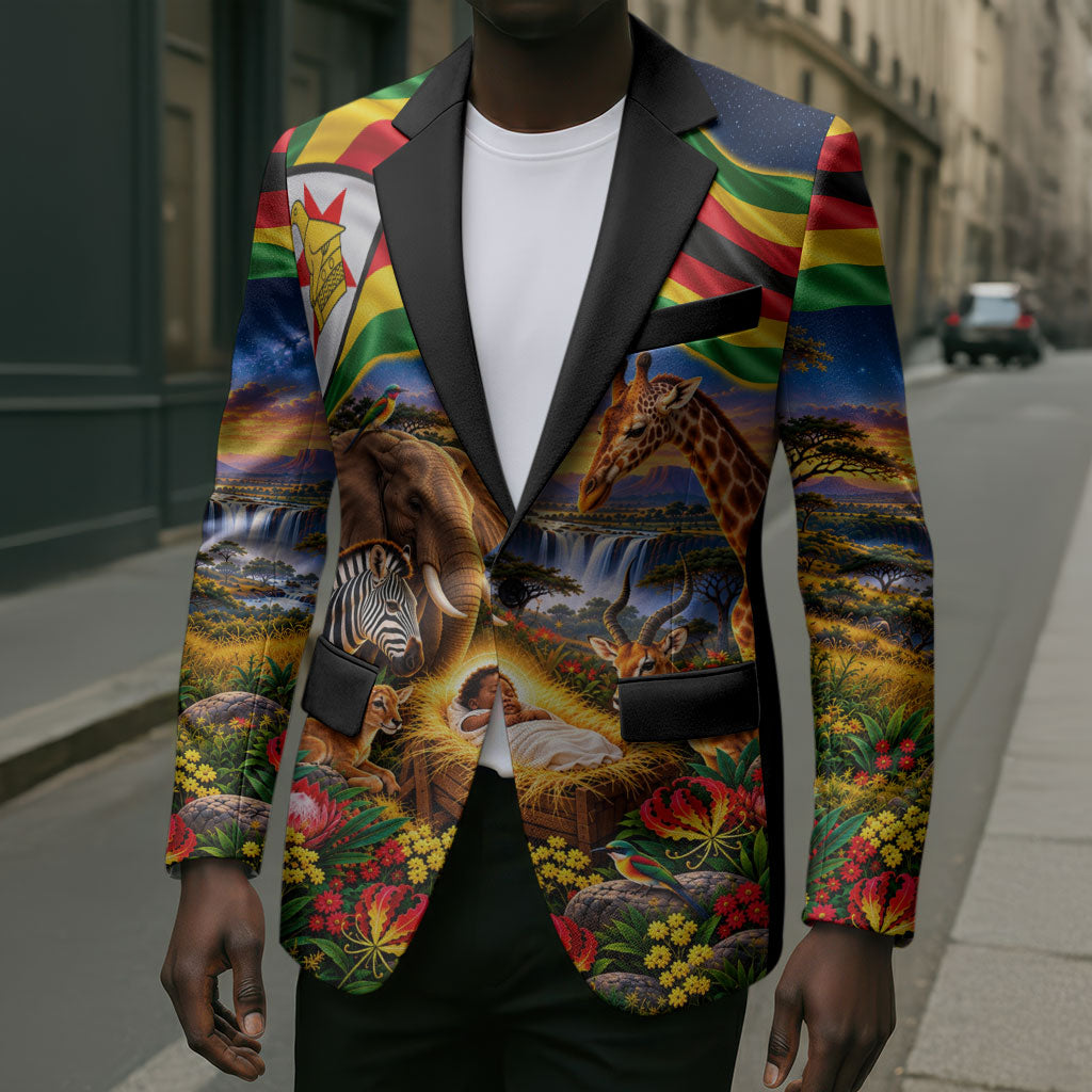 Zimbabwe Christmas Holy Family Blazer African Safari Wildlife Savanna Sunset Baby Jesus