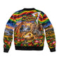 Zimbabwe Christmas Holy Family Bomber Jacket African Safari Wildlife Savanna Sunset Baby Jesus