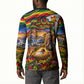 Zimbabwe Christmas Holy Family Button Sweatshirt African Safari Wildlife Savanna Sunset Baby Jesus