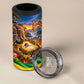 Zimbabwe Christmas Holy Family 4 in 1 Can Cooler Tumbler African Safari Wildlife Savanna Sunset Baby Jesus